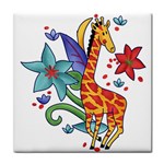 Giraffe ceramic wall tile / Tile Coaster / Tile trivet