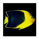 Black yellow fish ceramic wall tile / Tile Coaster / Tile trivet