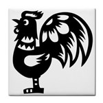 Rooster (Left) ceramic wall tile / Tile Coaster / Tile trivet