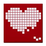 Red broken heart ceramic wall tile / Tile Coaster / Tile trivet