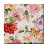  Flowers ceramic wall tile / Tile Coaster / Tile trivet