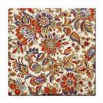 Floral pattern ceramic wall tile / Tile Coaster / Tile trivet