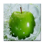 Green apple ceramic wall tile / Tile Coaster / Tile trivet