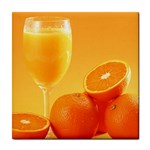 Orange juice ceramic wall tile / Tile Coaster / Tile trivet