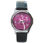 purplebg Round Metal Watch