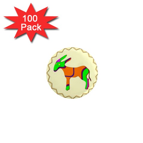 Funky Donkey 1  Mini Magnet (100 pack)  from ArtsNow.com Front