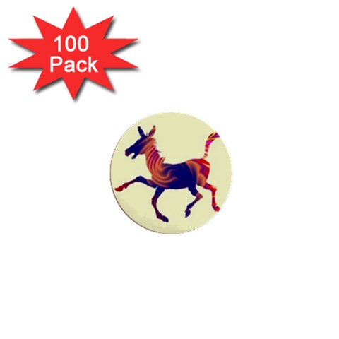 Funny Donkey 1  Mini Button (100 pack)  from ArtsNow.com Front