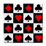 Poker pattern small ceramic wall tile / Tile Coaster / Tile trivet