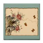 Chinese flower painting ceramic wall tile / Tile Coaster / Tile trivet