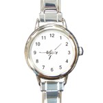 polka dots Flapper Round Italian Charm Watch