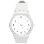 polka dots Flapper Round Plastic Sport Watch (M)