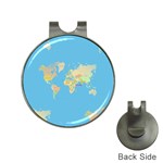 globe Map Golf Ball Marker Hat Clip