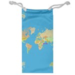 globe Map Jewelry Bag