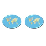 globe Map Cufflinks (Oval)