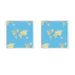 globe Map Cufflinks (Square)