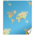 globe Map Canvas 8  x 10 