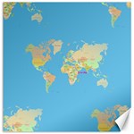 globe Map Canvas 12  x 12 