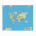 globe Map Small Glasses Cloth (2 Sides)