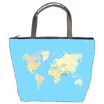 globe Map Bucket Bag