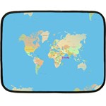 globe Map Double Sided Fleece Blanket (Mini)