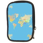 globe Map Compact Camera Leather Case