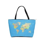 globe Map Classic Shoulder Handbag