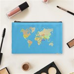 globe Map Cosmetic Bag (Medium)