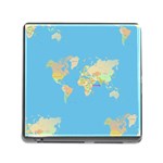 globe Map Memory Card Reader (Square)