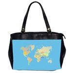 globe Map Oversize Office Handbag (2 Sides)