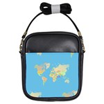 globe Map Girls Sling Bag