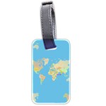 globe Map Luggage Tag (two sides)