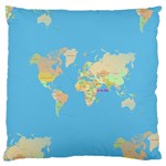 globe Map Large Cushion Case (One Side)