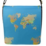 globe Map Flap Closure Messenger Bag (S)