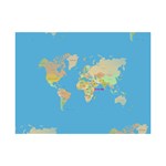 globe Map 6  x 8  Desktop Photo Plaque 