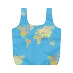 globe Map Full Print Recycle Bag (M)