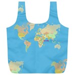 globe Map Full Print Recycle Bag (XL)