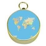 globe Map Gold Compass