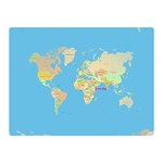 globe Map Double Sided Flano Blanket (Mini)