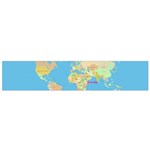 globe Map Flano Scarf (Small)