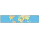 globe Map Flano Scarf (Large)