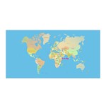 globe Map Satin Wrap