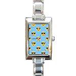 sunglasses Emoji Rectangle Italian Charm Watch