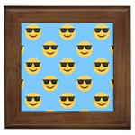 sunglasses Emoji Framed Tile