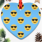 sunglasses Emoji Ornament (Heart)