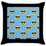 sunglasses Emoji Throw Pillow Case (Black)