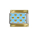 sunglasses Emoji Gold Trim Italian Charm (9mm)