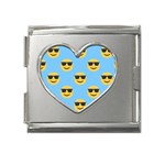 sunglasses Emoji Mega Link Heart Italian Charm (18mm)