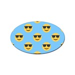 sunglasses Emoji Sticker (Oval)