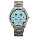 sunglasses Emoji Sport Metal Watch