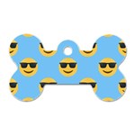 sunglasses Emoji Dog Tag Bone (One Side)